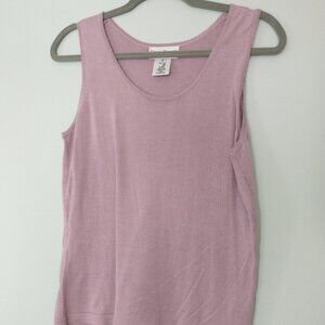 NWOT Reena Rowan Silk Purple Sleeveless Sweater